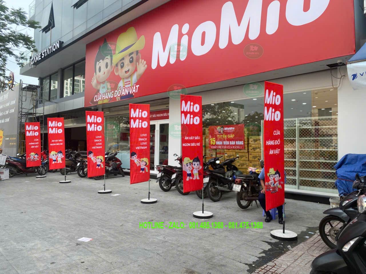 Mẫu cờ phướn 11 - Cửa hàng ăn vặt MioMio