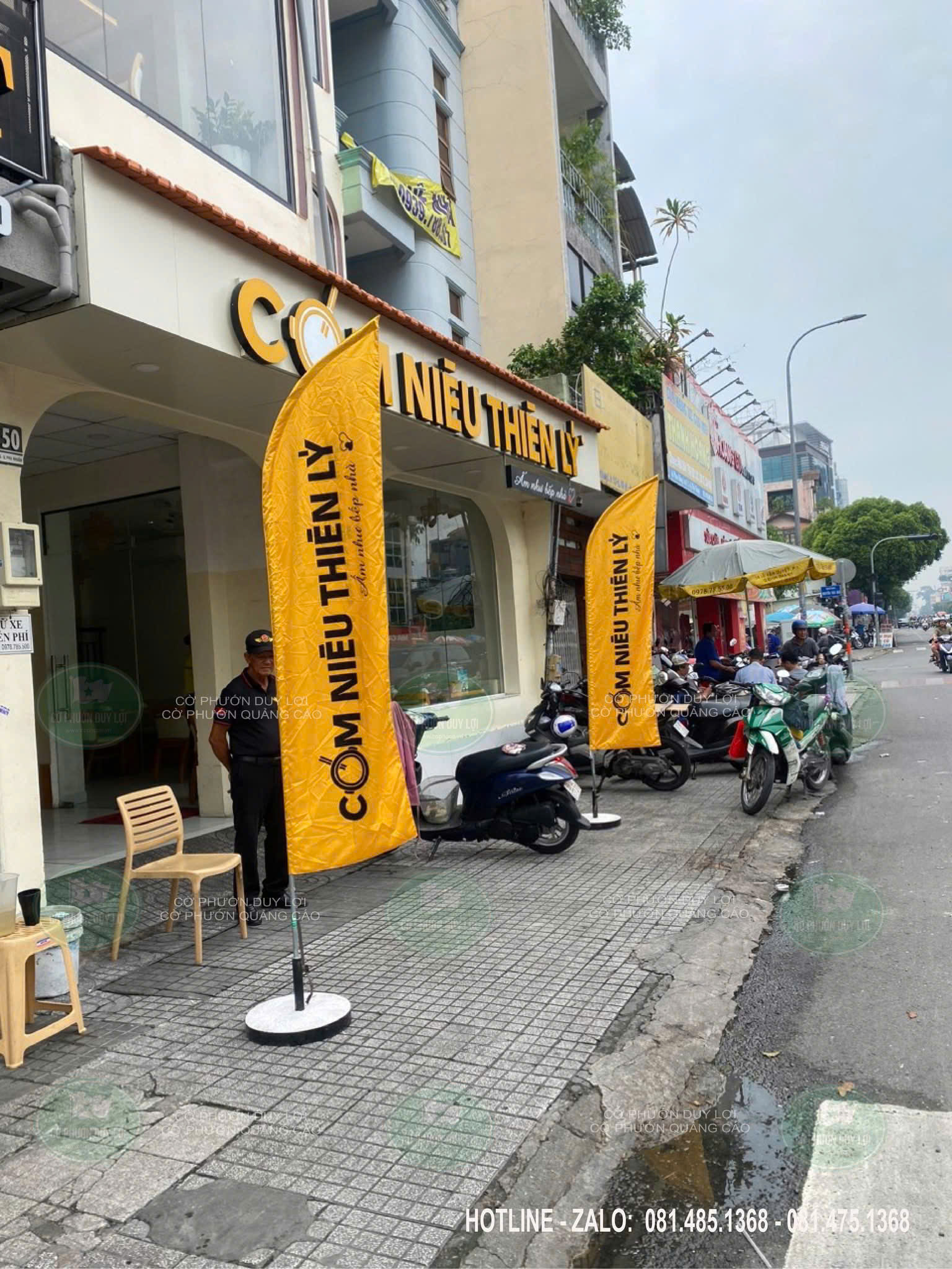 Mẫu cờ phướn cánh buồm - Cơm niêu thiên Lý