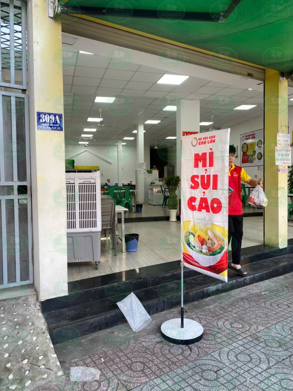 Mẫu cờ phướn chữ nhật - Mì sủi cảo chợ lớn