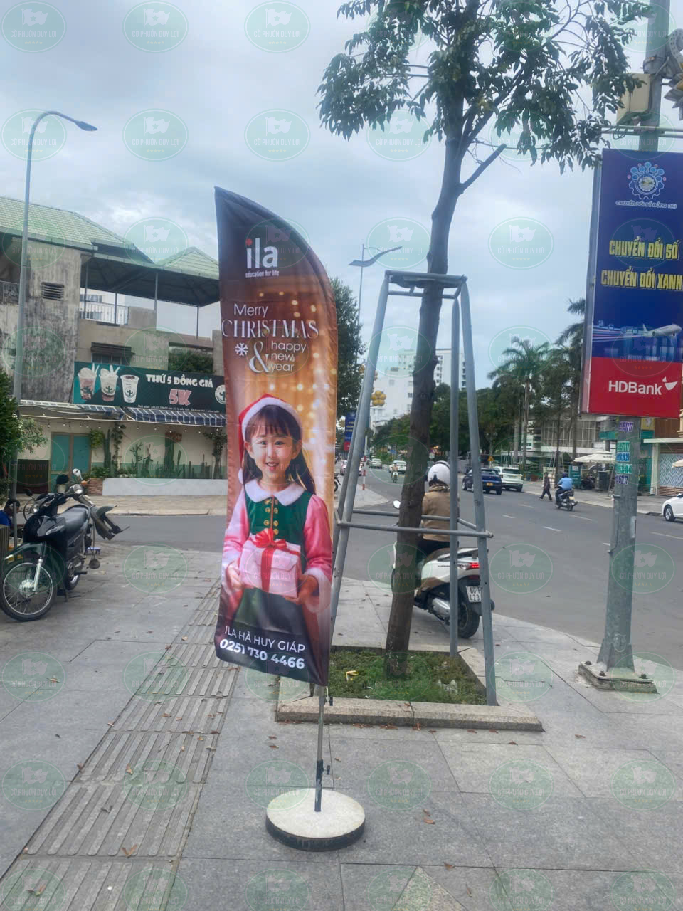 Mẫu cờ phướn cánh buồm - Anh ngữ ILA