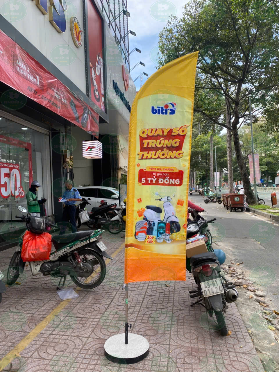 Mẫu cờ phướn cánh buồm - Cửa hàng Bitis