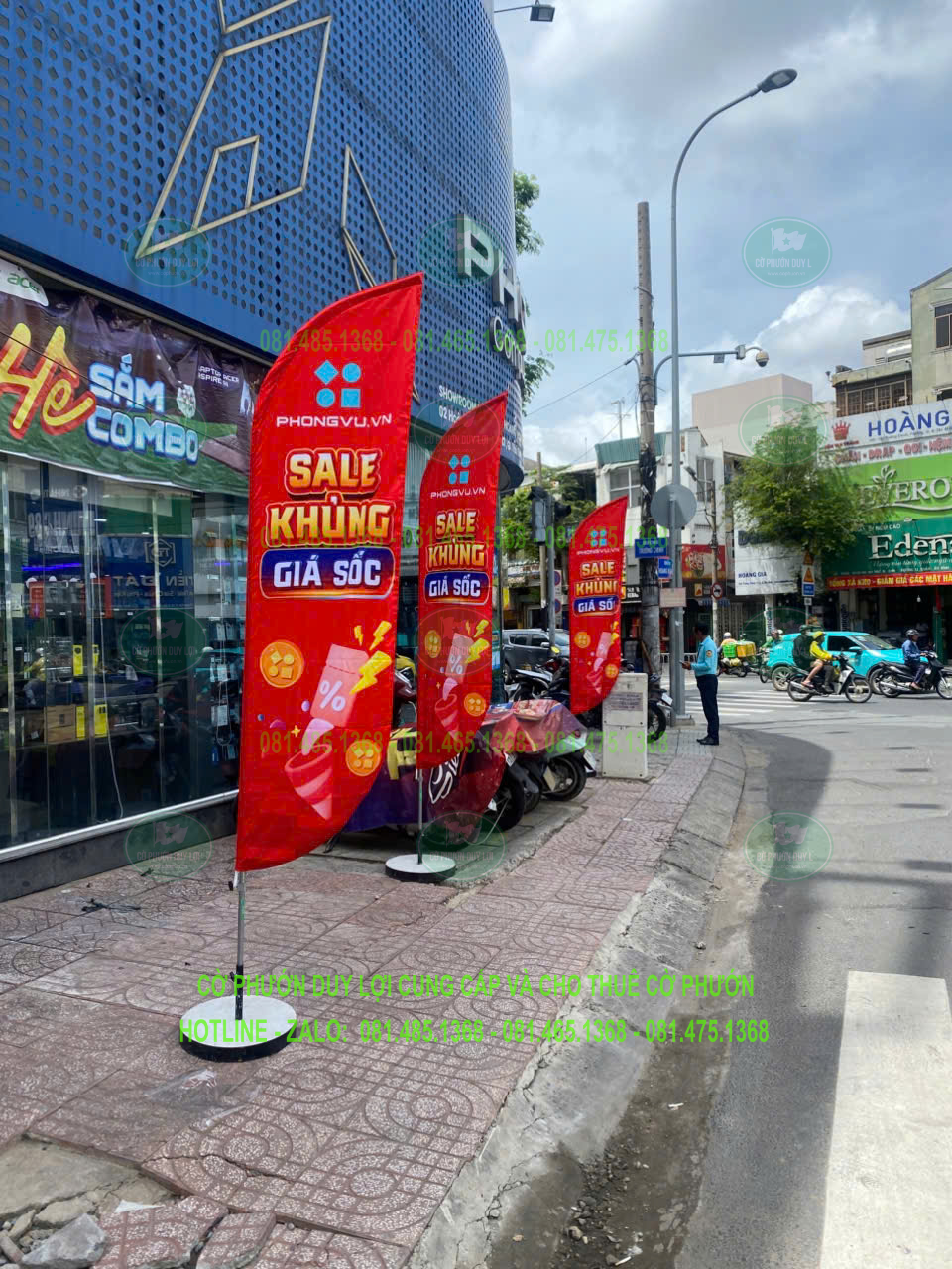 Mẫu cờ phướn giọt nước - Máy tính Phong Vũ
