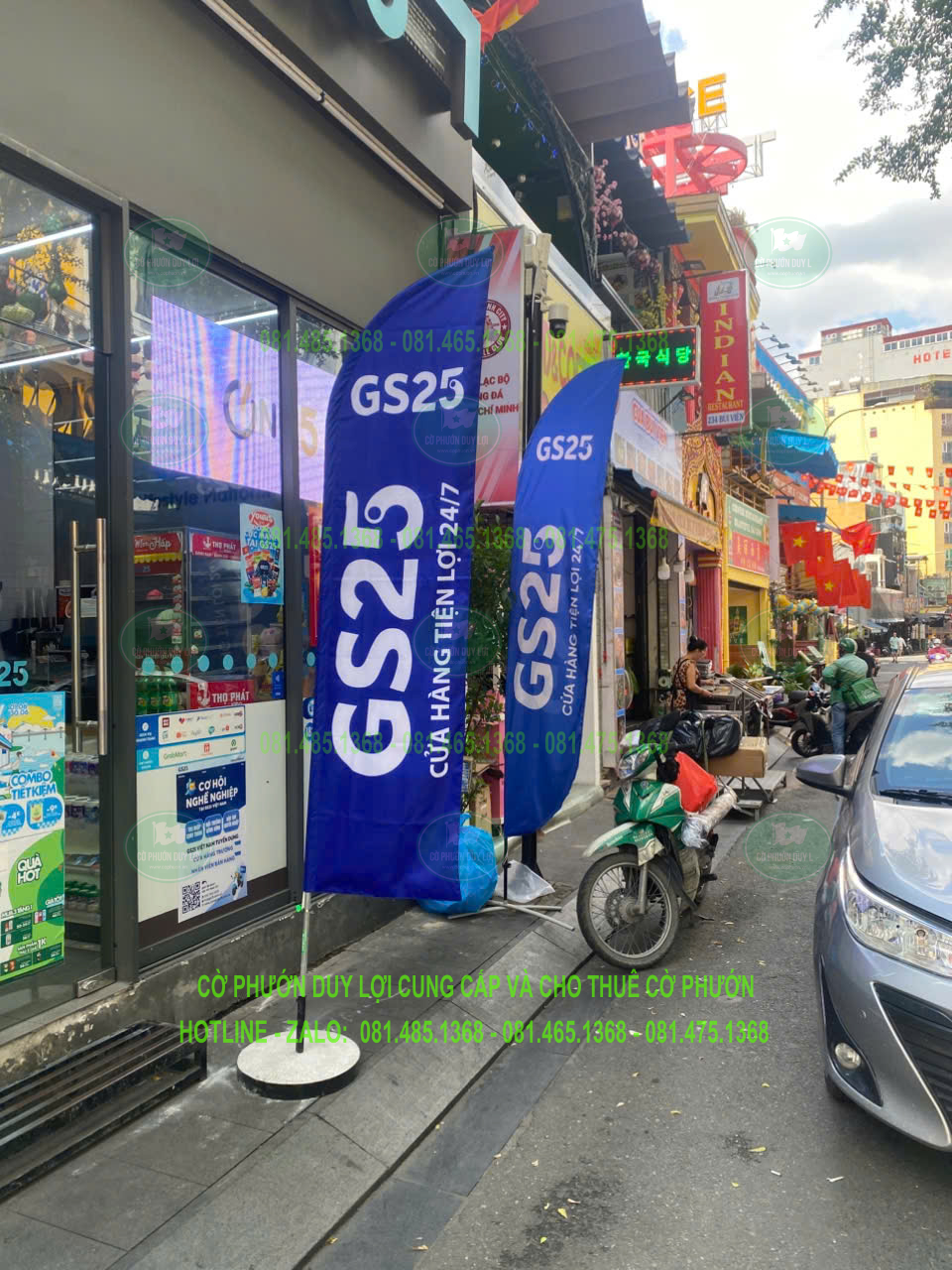 Mẫu cờ phướn cánh buồm - Siêu thị GS25