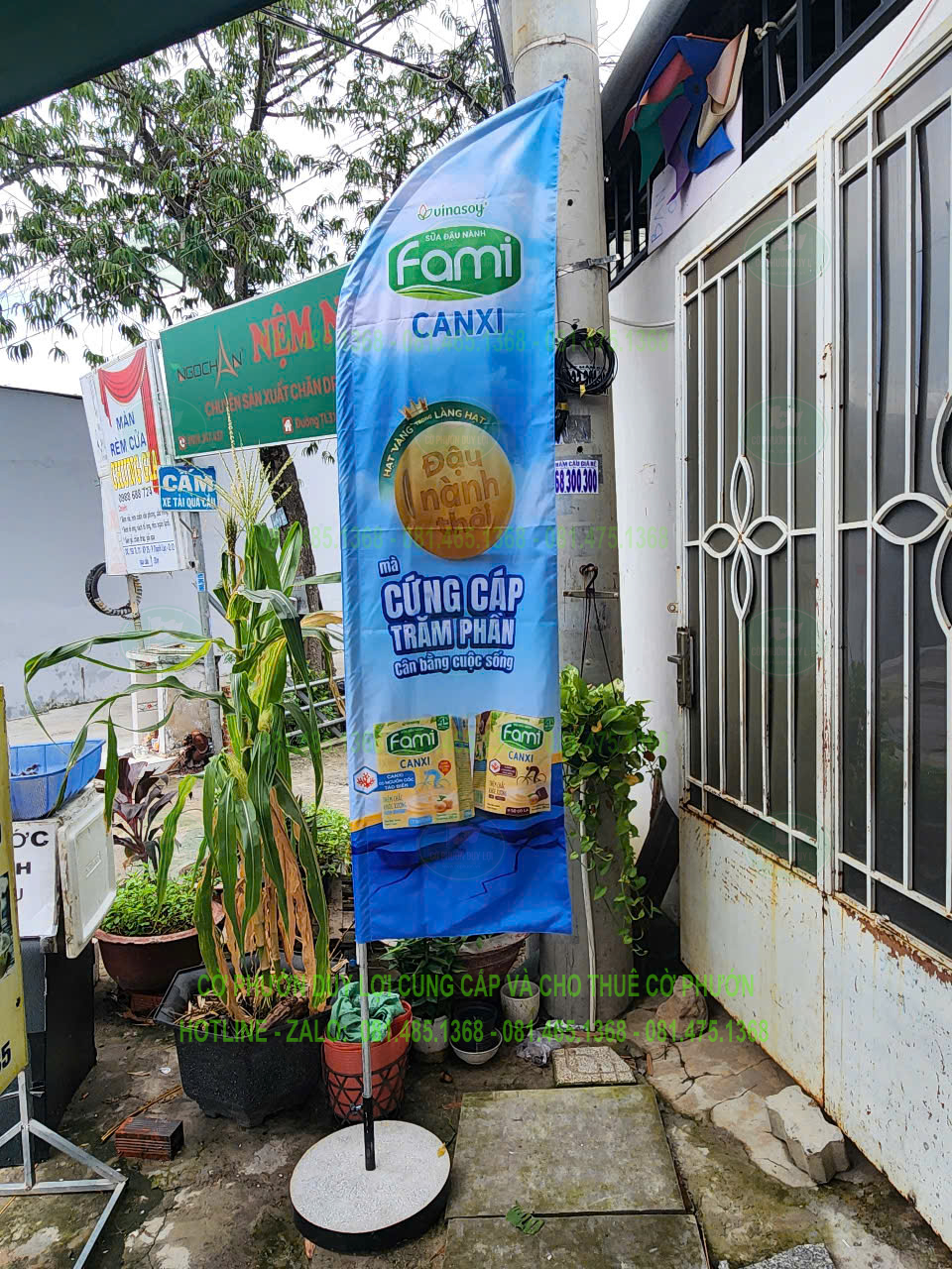 Mẫu cờ phướn cánh buồm - Sữa đậu nành Fami