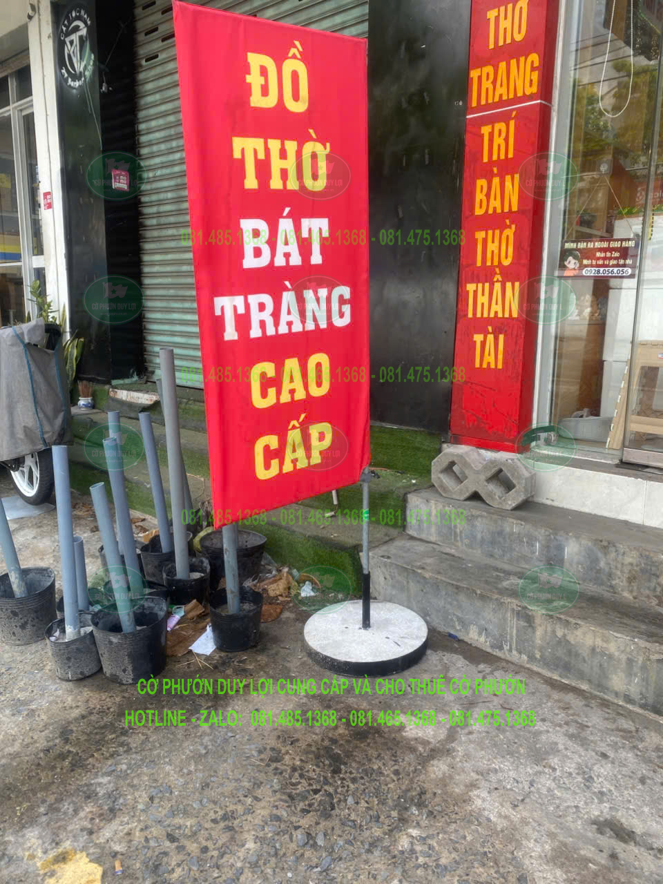 Mẫu cờ phướn chữ nhật Đồ thờ Bát Tràng