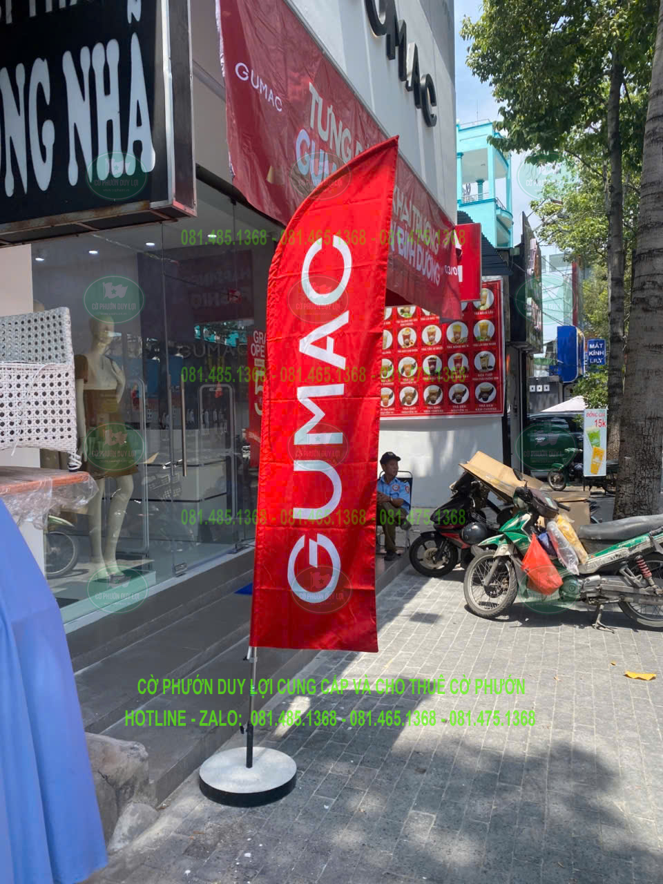Mẫu cờ phướn cánh buồm Gumac
