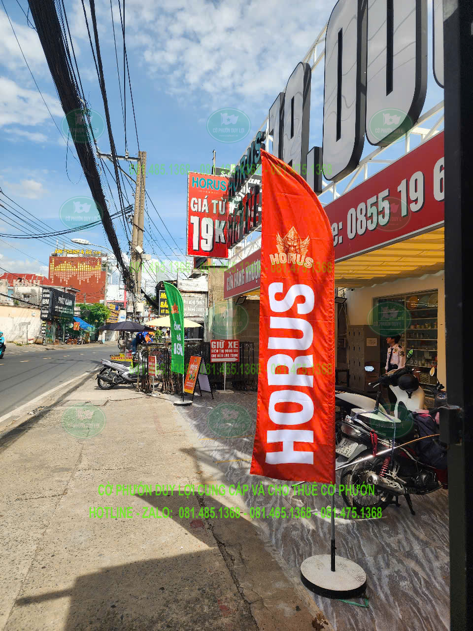 Mẫu cờ phướn cánh buồm Horus
